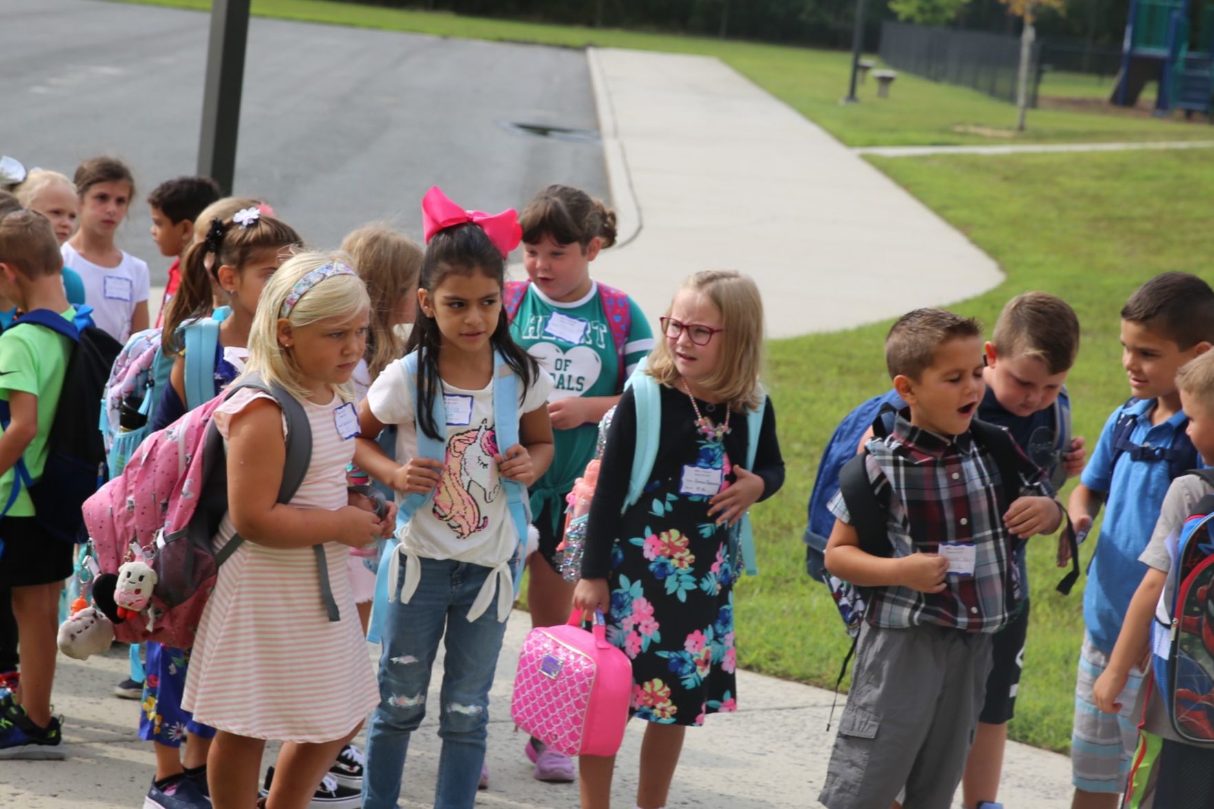 Egg Harbor Township students return for the first day of school Thursday, Sept. 5, 2019 at Slaybaugh Elementary School.